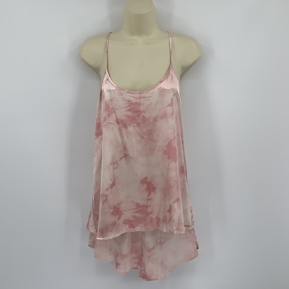 Cozy Casual Other - Cozy Rozy silky two piece set lounge pajama pink tie dye cami shorts new XL